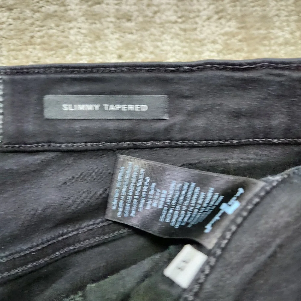 7 For All Mankind Jeans Men 33x32 Slimmy Tapered Luxe Performance Plus Black